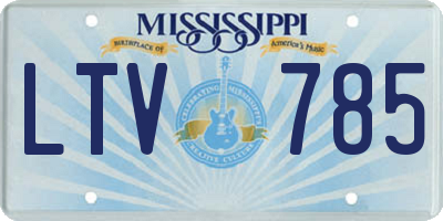 MS license plate LTV785