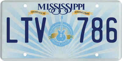MS license plate LTV786
