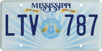 MS license plate LTV787