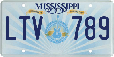 MS license plate LTV789