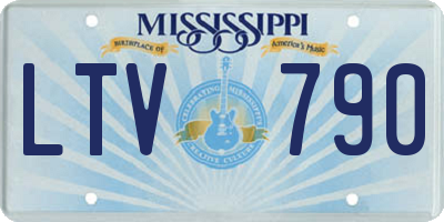 MS license plate LTV790