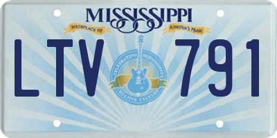 MS license plate LTV791