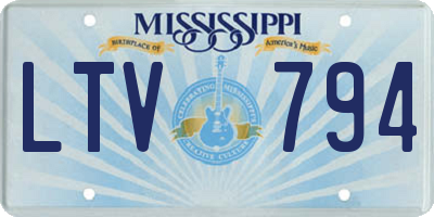 MS license plate LTV794