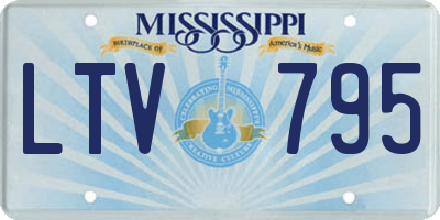 MS license plate LTV795