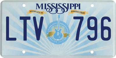 MS license plate LTV796