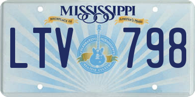 MS license plate LTV798