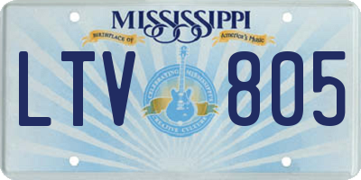 MS license plate LTV805