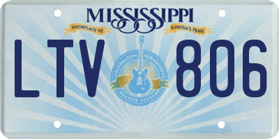 MS license plate LTV806
