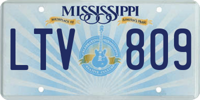 MS license plate LTV809