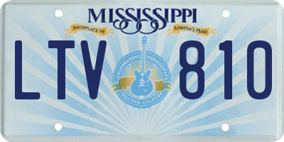 MS license plate LTV810