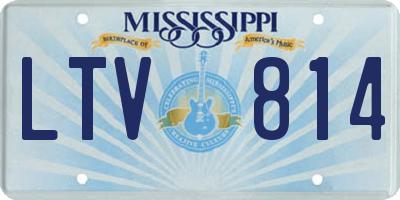 MS license plate LTV814