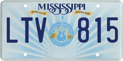MS license plate LTV815