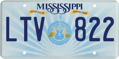 MS license plate LTV822