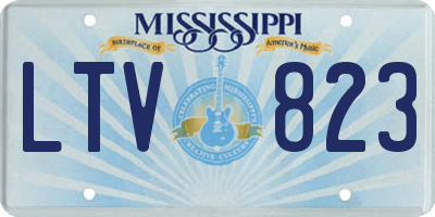 MS license plate LTV823