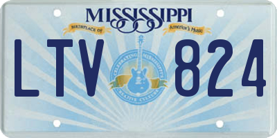 MS license plate LTV824