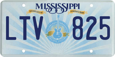 MS license plate LTV825
