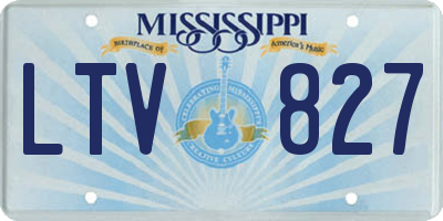 MS license plate LTV827