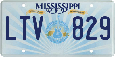 MS license plate LTV829