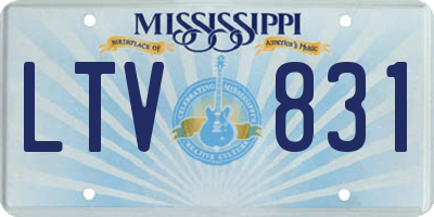 MS license plate LTV831