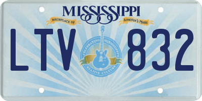 MS license plate LTV832