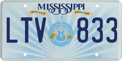 MS license plate LTV833