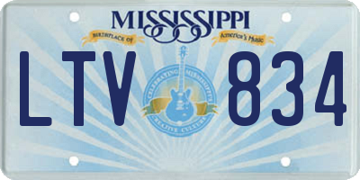 MS license plate LTV834