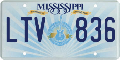 MS license plate LTV836