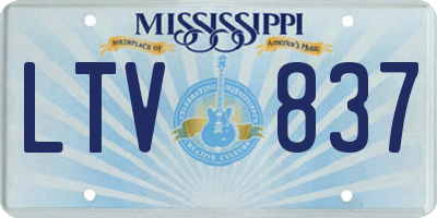 MS license plate LTV837