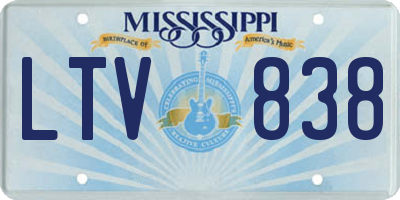 MS license plate LTV838