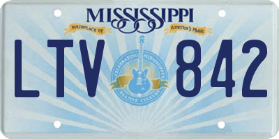 MS license plate LTV842