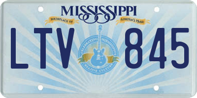 MS license plate LTV845