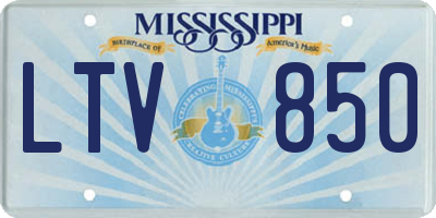 MS license plate LTV850