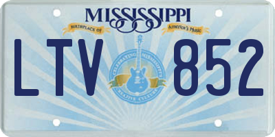 MS license plate LTV852