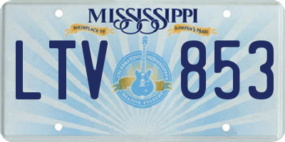 MS license plate LTV853