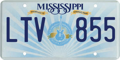 MS license plate LTV855