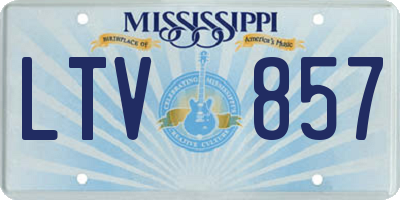 MS license plate LTV857