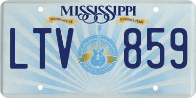MS license plate LTV859