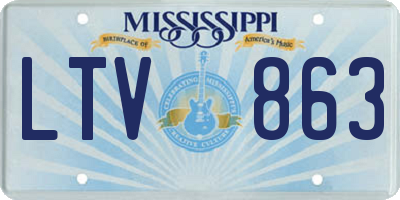 MS license plate LTV863
