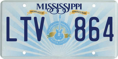 MS license plate LTV864
