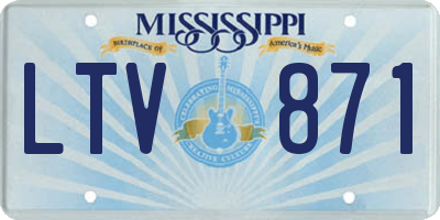 MS license plate LTV871