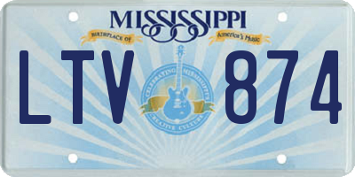 MS license plate LTV874