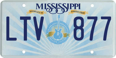 MS license plate LTV877