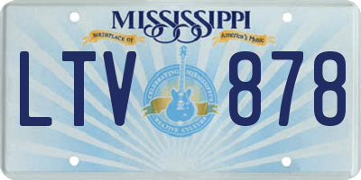 MS license plate LTV878