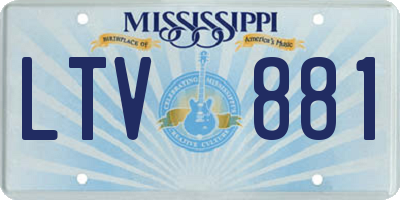 MS license plate LTV881