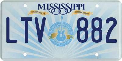 MS license plate LTV882