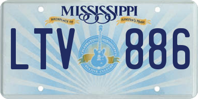 MS license plate LTV886