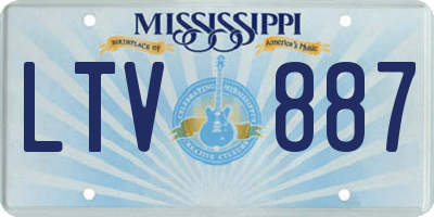 MS license plate LTV887