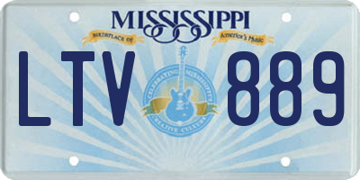 MS license plate LTV889