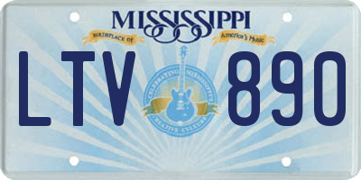 MS license plate LTV890
