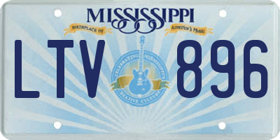 MS license plate LTV896